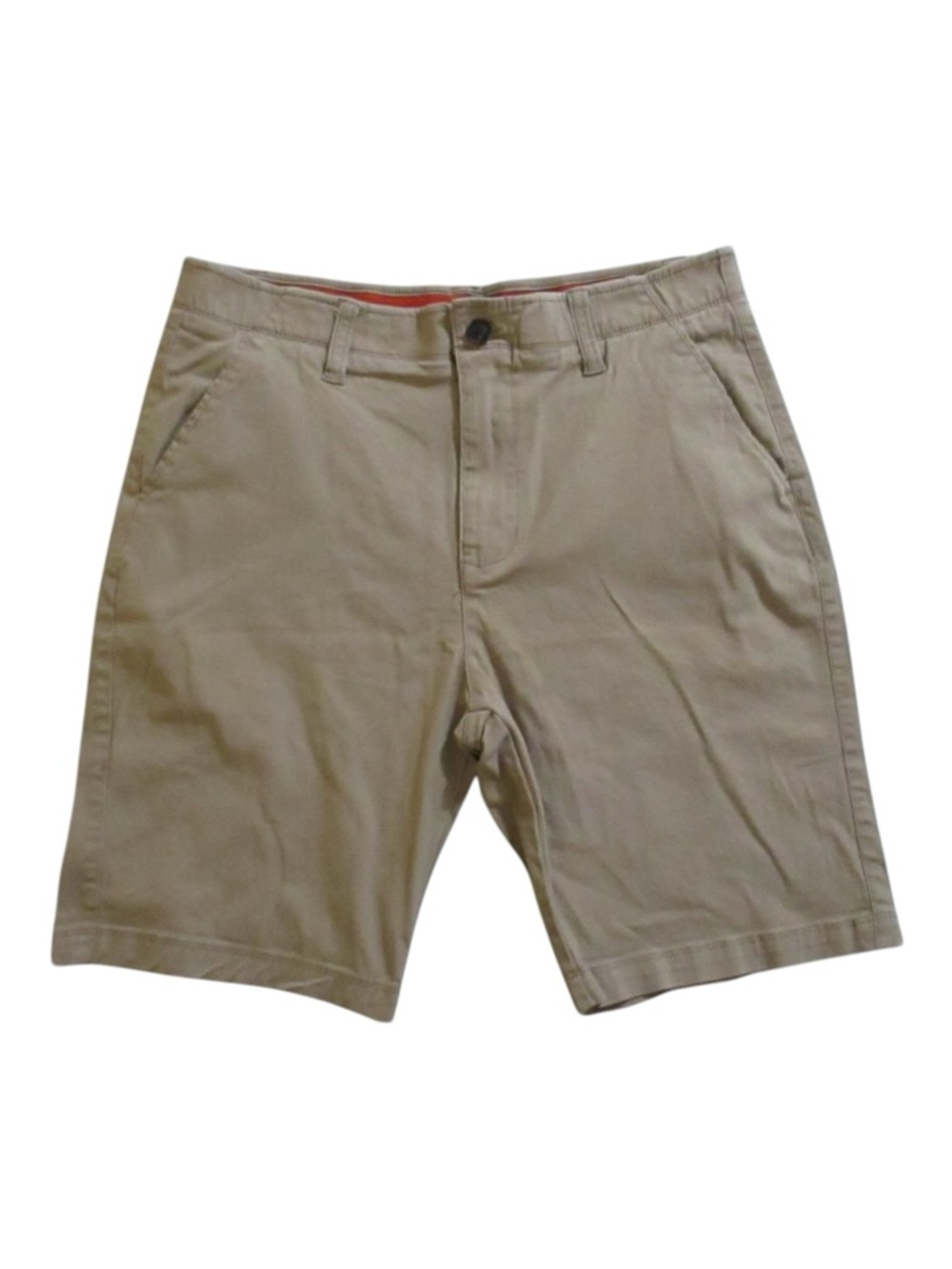 Plugg Flex Mens Shorts Chino Size 33 Khaki 98% Cotton